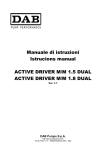Manuale di istruzioni Istrucions manual ACTIVE DRIVER M/M 1.5