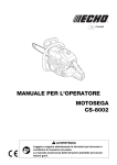 manuale per l`operatore motosega cs-8002