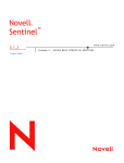 Novell - Guida dell`utente di Sentinel