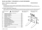 MANUALE PER L` UTILIZZO E LA MANUTENZIONE