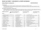 MANUALE PER L` UTILIZZO E LA MANUTENZIONE