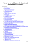 Note per la ricerca dei guasti e la riparazione di monitor video e per