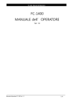 FC-1400 MANUALE dell` OPERATORE