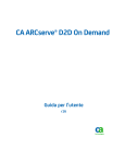 Guida per l`utente di CA ARCserve D2D On
