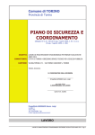 PIANO DI SICUREZZA E COORDINAMENTO