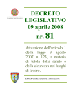 DECRETO LEGISLATIVO 09 aprile 2008 nr. 81