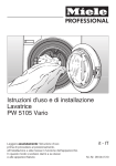 Istruzioni d`uso e di installazione Lavatrice PW 5105 Vario