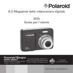 8.0 Megapixel della videocamera digitale i835 Guida per l`utente