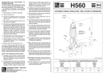 AUTOMATIC PRESS. REGULATOR &bull; REG. AUTOM. DI PRESSIONE