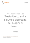Testo Unico sulla salute e sicurezza nei luoghi di lavoro