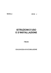 ISTRUZIONI D`USO E D`INSTALLAZIONE