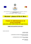 Nicolosi - plesso di Via A. Moro PIANO DI EMERGENZA