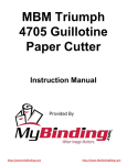 MBM Triumph 4705 Guillotine Paper Cutter