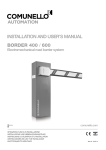 border 400 / 600 installation and user`s manual