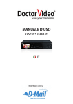 MANUALE D`USO USER`S GUIDE