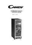 INSTRUCTION MANUAL FORWINE COOLER
