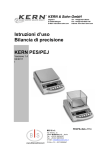 Istruzioni d`uso Bilancia di precisione KERN PES/PEJ