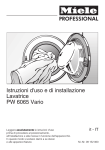 Istruzioni d`uso e di installazione Lavatrice PW 6065 Vario