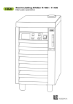 Recirculating Chiller F-100 / F-105 Manuale operativo