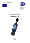 Fonometro PCE-322A Istruzioni per l`uso www
