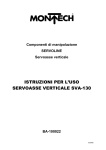 istruzioni per l`uso servoasse verticale sva-130