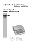 Istruzioni per l`uso Bilance per conteggio