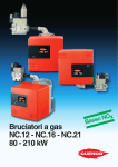 Bruciatori a gas NC.12 - NC.16 - NC.21 80