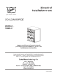 Manuale di installazione e uso SCALDAVIVANDE