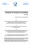 Variatori di tensione monofase Serie VAM