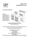 Manuale di installazione e uso SCALDAVIVANDE