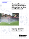 Manuale d`Istruzioni per l`uso dell`Impianto di Irrigazione per Spazi