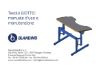 Tavolo GIOTTO: manuale d`uso e manutenzione