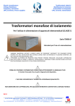 Trasformatori monofase di isolamento Per l`utilizzo in - K