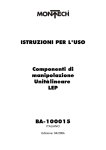 ISTRUZIONI PER L`USO Componenti di manipolazione Unità