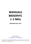 MANUALE BIOSONYC 1-3 MHz Istruzioni per l`uso