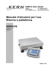 Manuale d`istruzioni per l`uso Bilancia a piattaforma KERN IFB