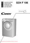 Candy GO4 F 106 User Manual Pdf - WashingMachine