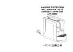 MANUALE D`ISTRUZIONI MACCHINA PER CAFF&Egrave;