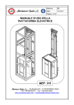 istruzione per l`uso e la manutenzione dell`ascensore elettrico a funi