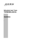 Istruzioni per l`uso TERMOBILANCIA RADWAG