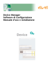 Device Manager Software di Configurazione Manuale d`uso e