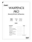 WAXPENCIL PRO Manuale dell`utente e dell`operatore