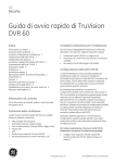 Guida di avvio rapido di TruVision DVR 60