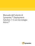 Manuale dell`utente di Symantec™ Deployment Solution 7.5 con