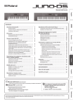 Manuale dell`utente Sintetizzatore