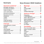 Sommario Sony Ericsson V640i Vodafone