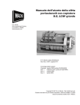 Manuale dell`utente della slitta portautensili con