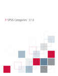 SPSS Categories™ 17.0 - Dipartimento di Psicologia dei Processi di