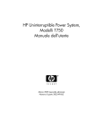HP Uninterruptible Power System, Modelli T750 Manuale dell`utente