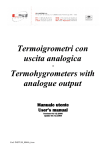 Manuale utente termo-igrometri con uscita analogica